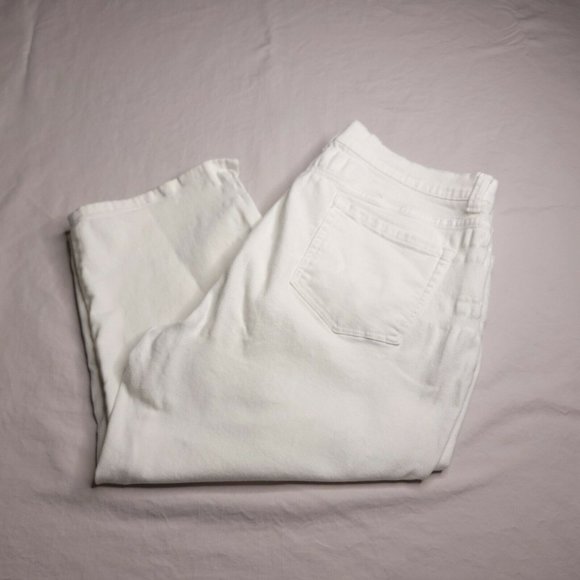 Gloria Vanderbilt Denim - Gloria Vanderbilt All Around Slimming Size 16 Capri Crop White Denim Amanda